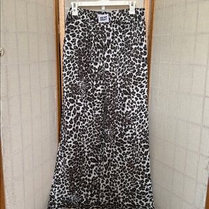 Tik Tok Shop JiaHeng Fashion Women’s Leopard Print (Black) Wide Leg Pants XL